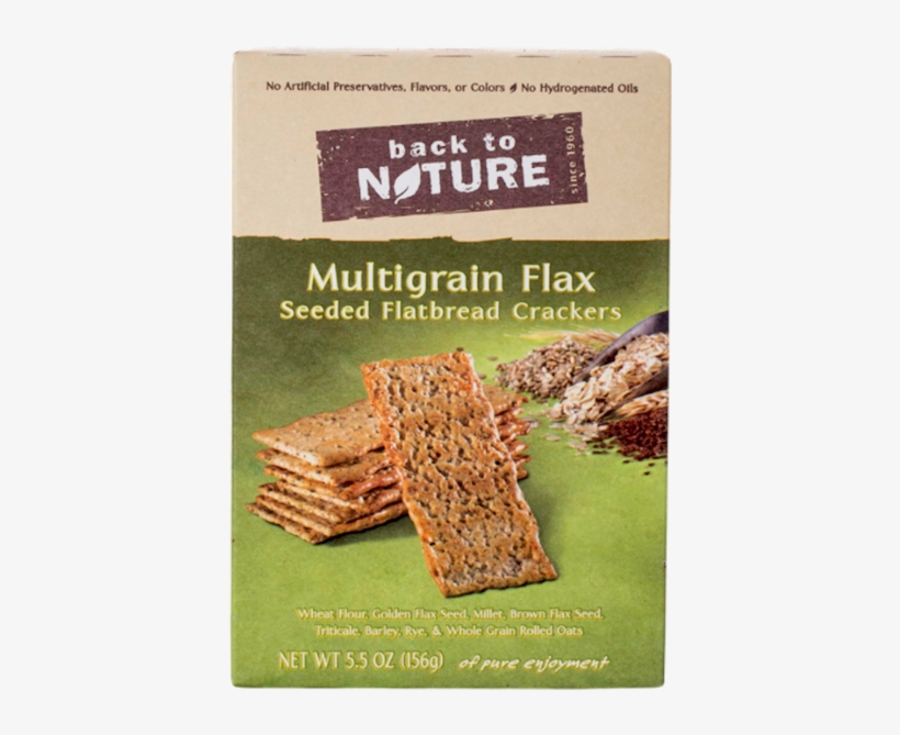 Back To Nature Multigrain Flax Seeded Flatbread Crackers Back To