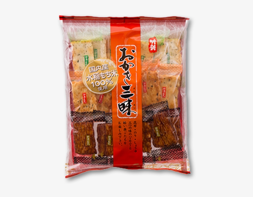 Takeshin Okaki Rice Cracker 3 Kinds - Convenience Food, transparent png