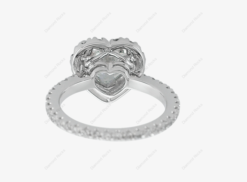 King Heart Cluster Ring - Engagement Ring, transparent png