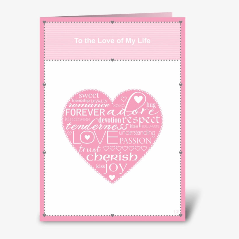 Love Words Greeting Card, transparent png