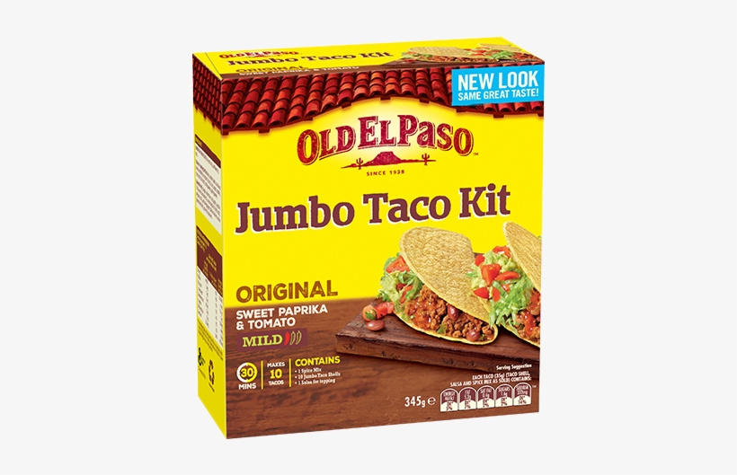 Jumbo Taco Kit - Old El Paso Beef And Bean Chilli Burrito Kit 620g, transparent png