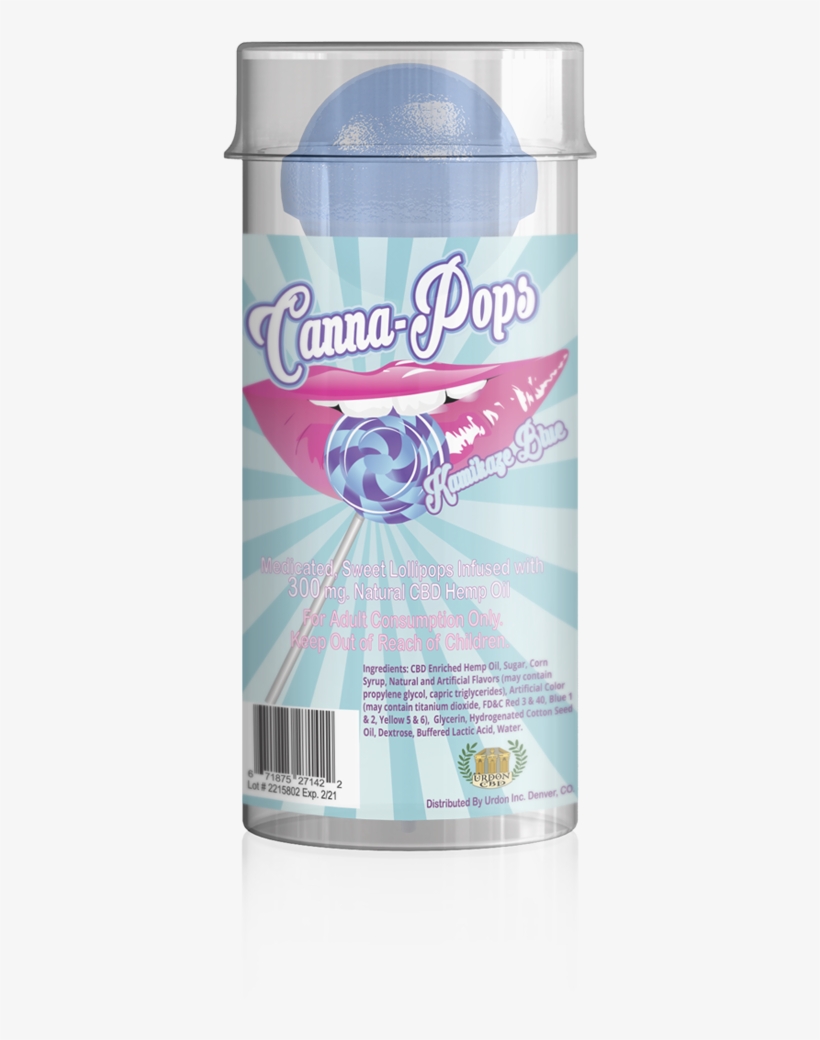 Canna-pops Kamikaze Blue - Water Bottle, transparent png