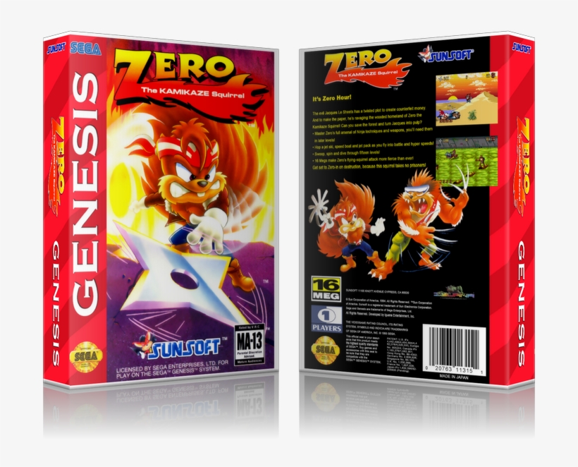 Sega Genesis Zero The Kamikaze Squirrel Sega Megadrive - Sega Zero The Kamikaze Squirrel, transparent png