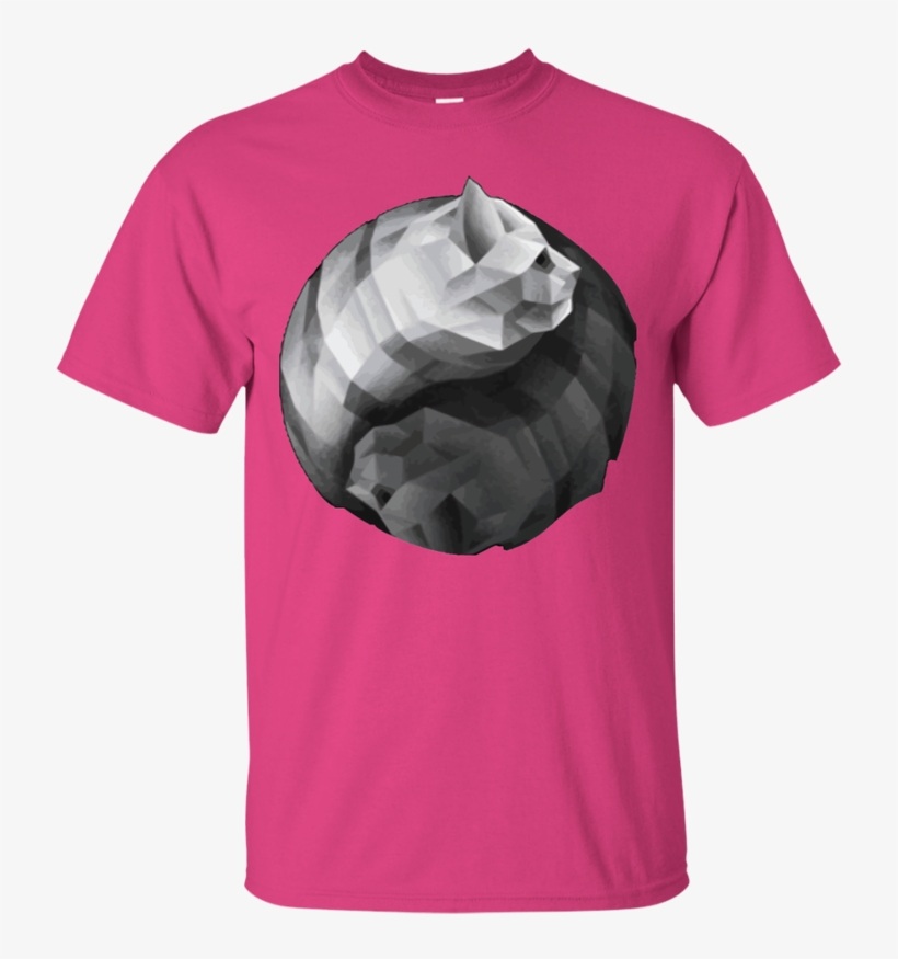 3d Yin Yang Cat T-shirt - Shirt, transparent png