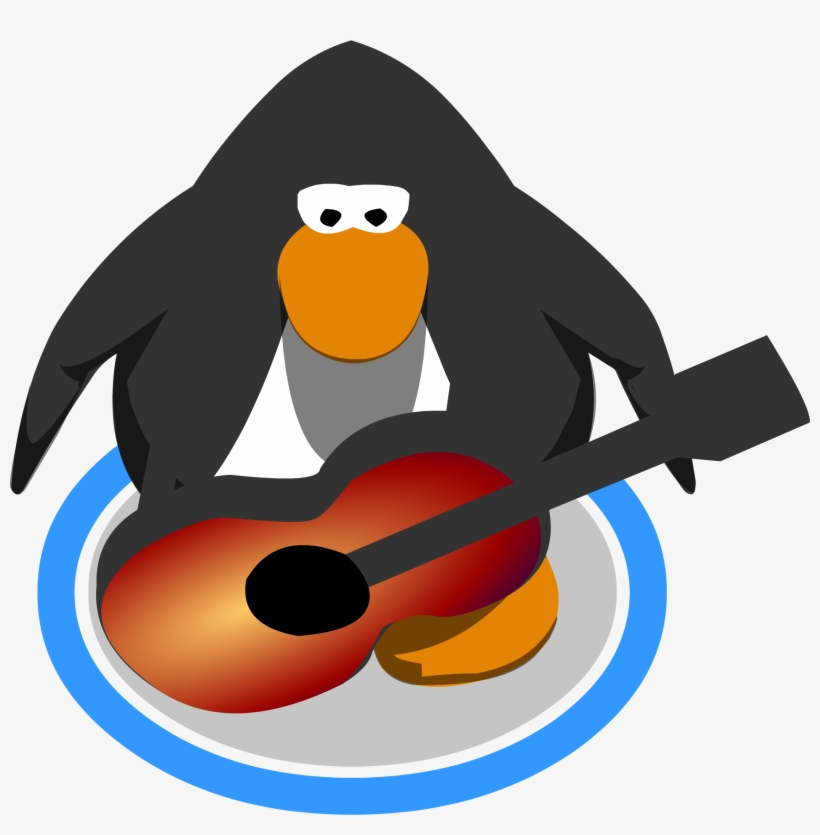 Acoustic Sunburst Guitar Ig - Club Penguin Ninja, transparent png