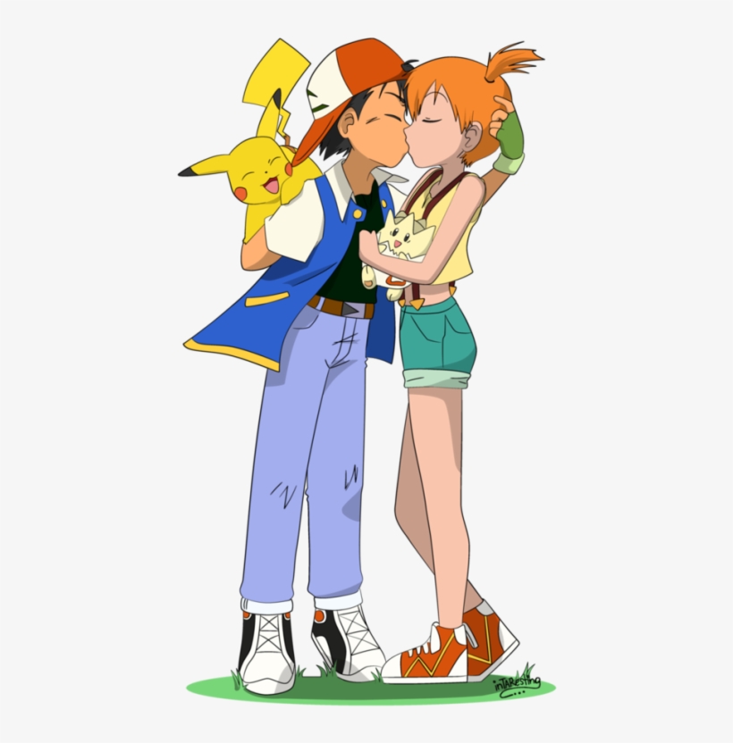 Z's Art - Pokemon Ash Y Misty Besandose, transparent png