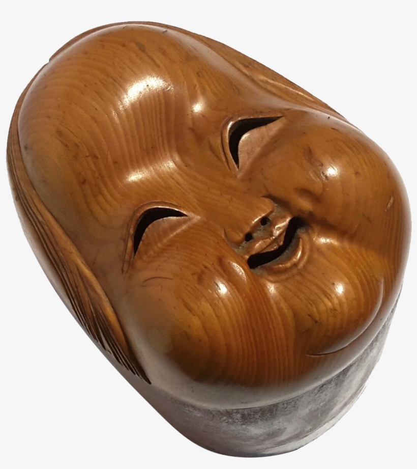 A Wonderful Japanese Noh Theater Inspired Wooden Mask - Carving, transparent png