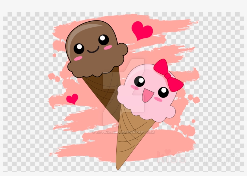 Kawaii Ice Cream Cones Round Ornament, transparent png