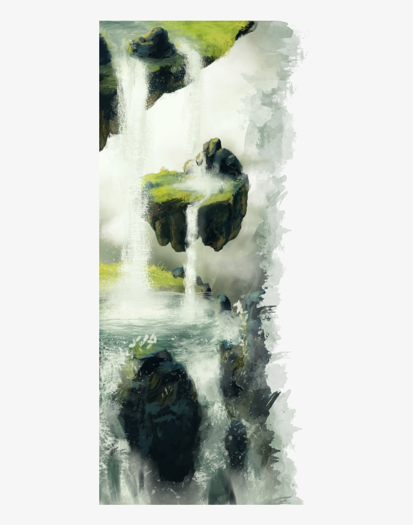 Floating Island Painting, transparent png