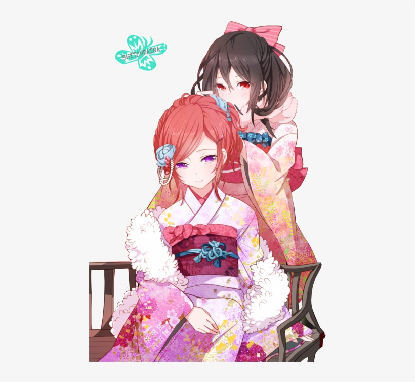 Love Live - Maki X Nico Render, transparent png