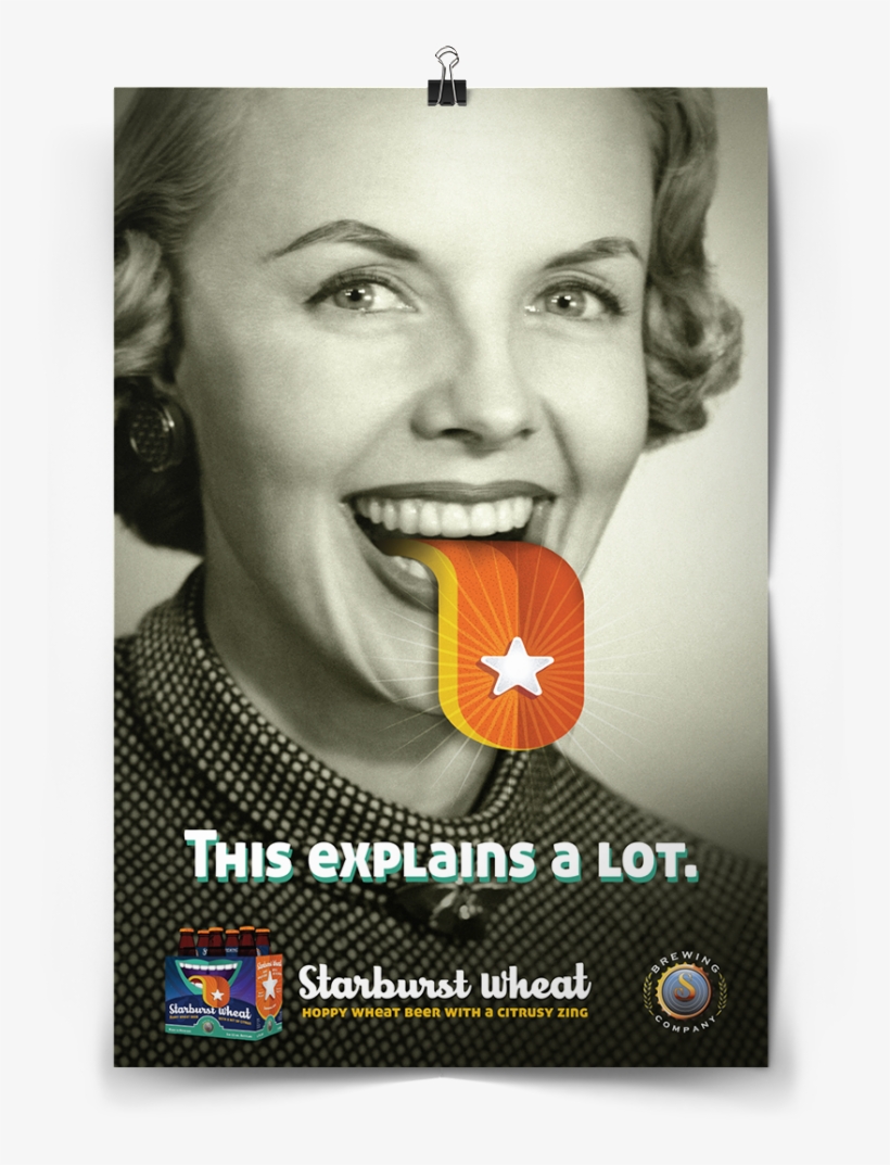 Saugatuck Brewing Starburst Wheat Poster 01, transparent png