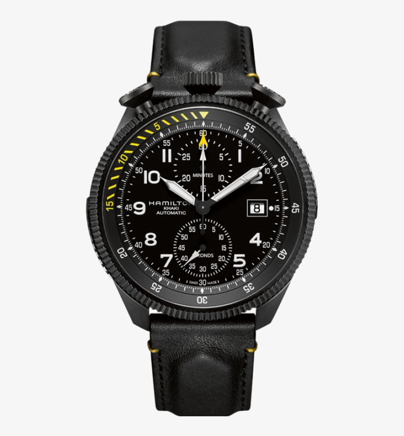 The Takeoff Auto Chrono Comes In A Stainless Steel - Hamilton Takeoff, transparent png