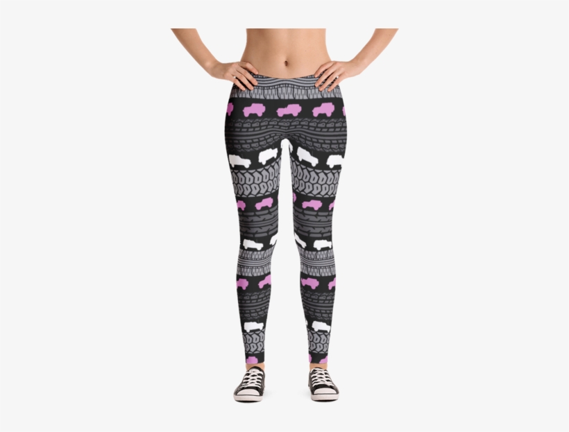 Tire Track Leggings, Pink - Brindle Frenchie Likes To Go For A Walk To Meet Some, transparent png