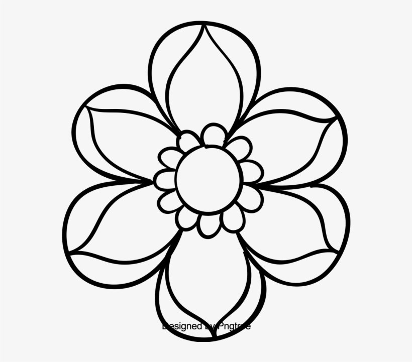 Beautiful Cartoon Hand Sketching Flowers, Beautiful, - Flower, transparent png