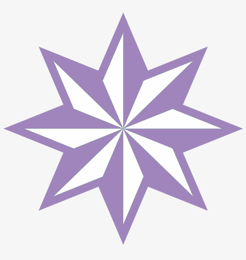 Lila Faceted 8-pointed Star Clip Art - Red 8 Point Star, transparent png