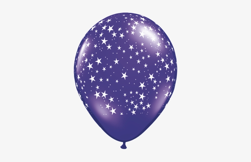 Purple Star A Round - Black Star Balloons, transparent png