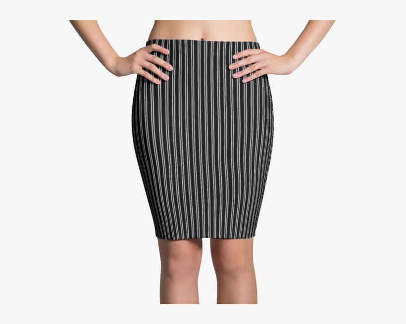Black & White Pinstripe Dress - Imagineavalon Funky Christmas Skirt, Ugly Sweater,, transparent png