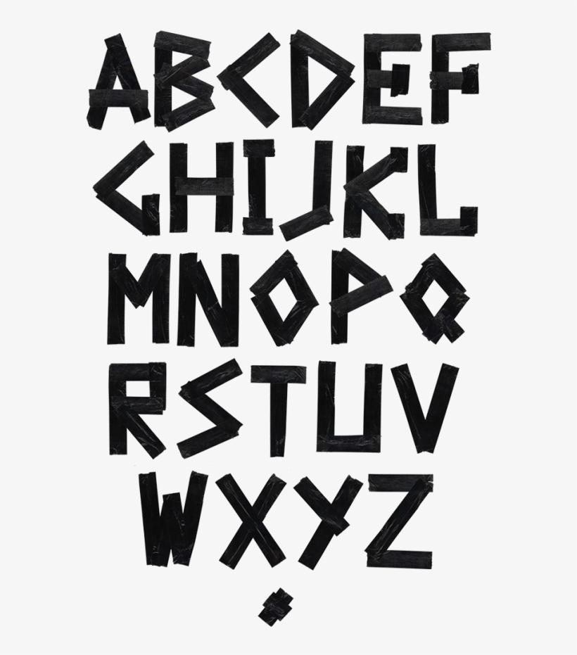 Tape Black Line Font - Tape Font, transparent png
