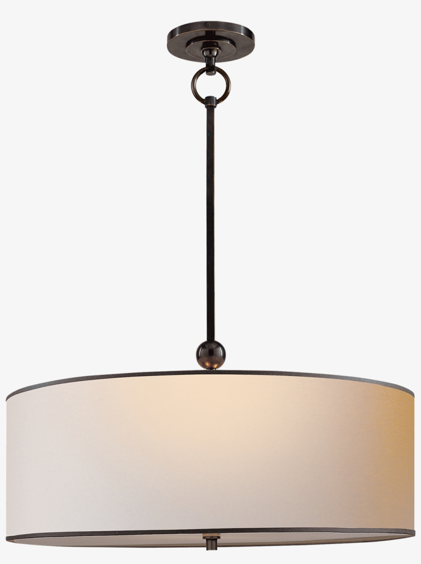 Reed Hanging Shade In Bronze With Natural Paper Shade Reed Twobulb Pendant, Bronze Visual