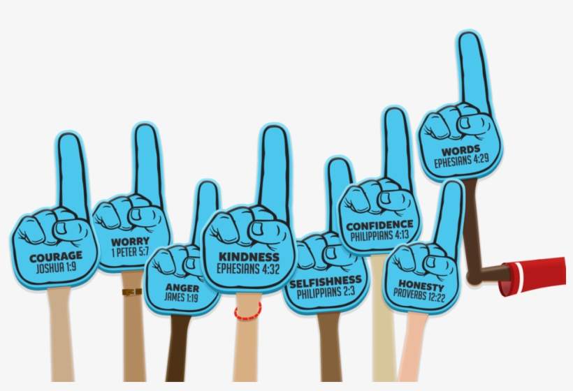 Foamfingers, transparent png