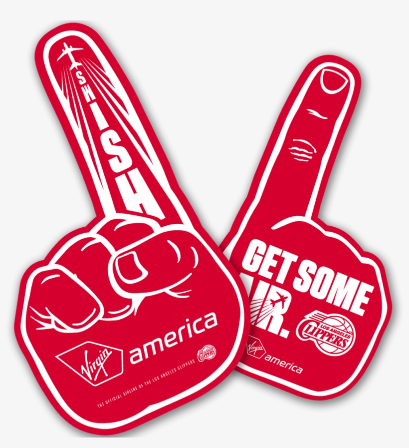 February 9th As The Clippers Take On The Philadelphia - Maroon We're Number One Fan Foam Finger, transparent png