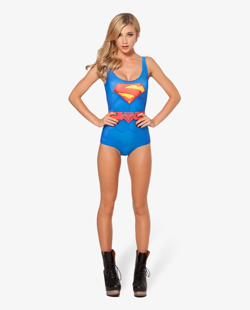 Superman Cape Suit Black Milk Clothing - Maillot De Bain Super Man, transparent png