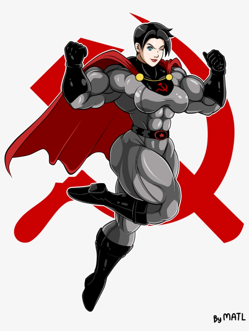 Soviet-superwoman - Cartoon, transparent png