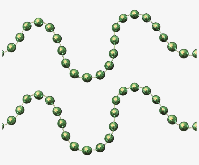 Seamless Christmas Garland Png - Green Beads Png, transparent png
