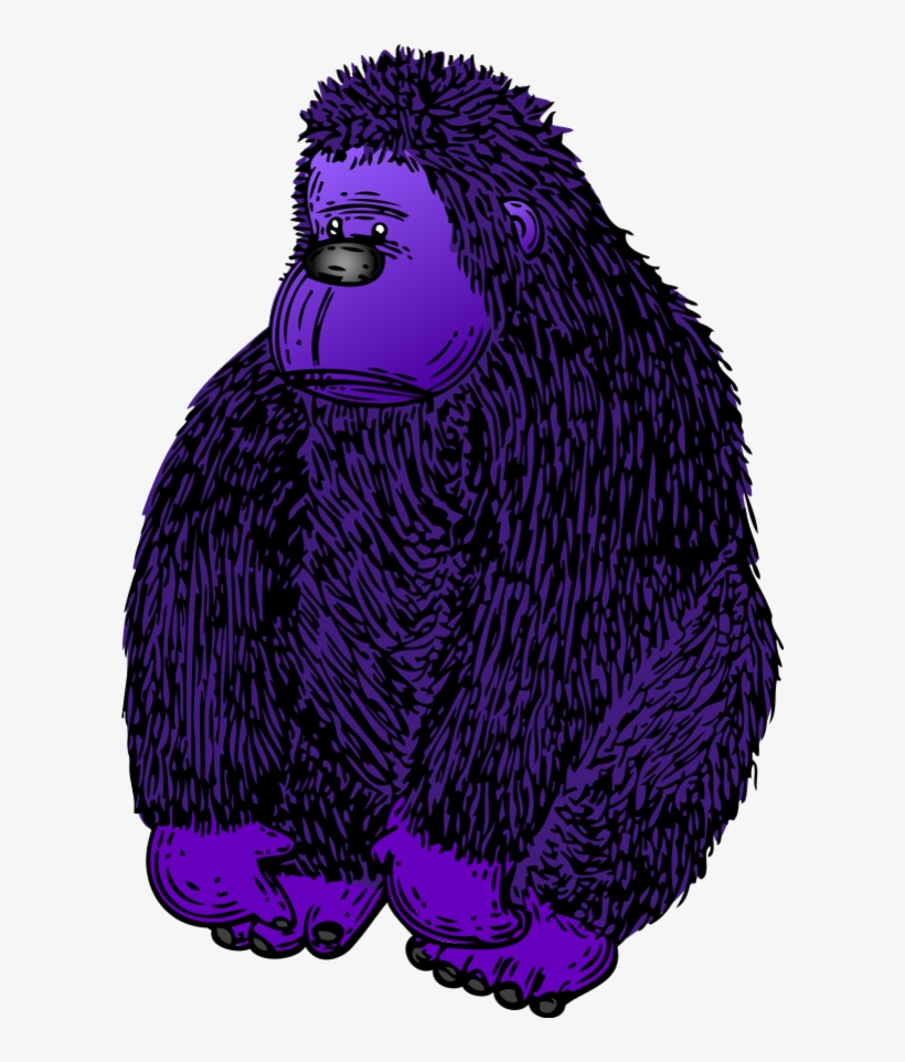 Gorilla With Colour - Gorilla Clip Art, transparent png