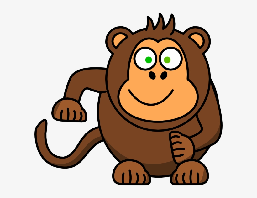 Gorilla Clipart Banana - Cartoon Monkey Png Vector, transparent png