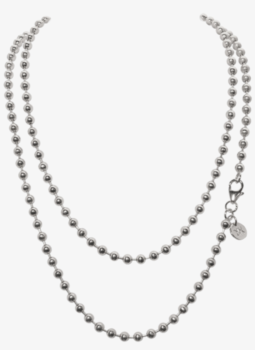 Nikki Lissoni Silver Ball Chain 45cm - Gold Chain Png Hd, transparent png