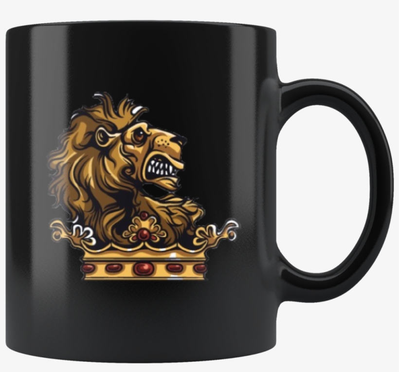 The Angry Lion King Mug 11 Oz Drinkware - Vintager Löwe Auf Totem Schädel Rundes Silberfarbenes, transparent png