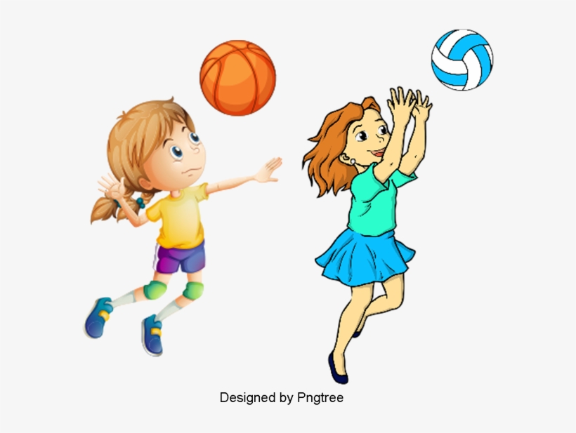 Beautiful Cool Cartoon Characters Sports Activities - Vector Graphics, transparent png