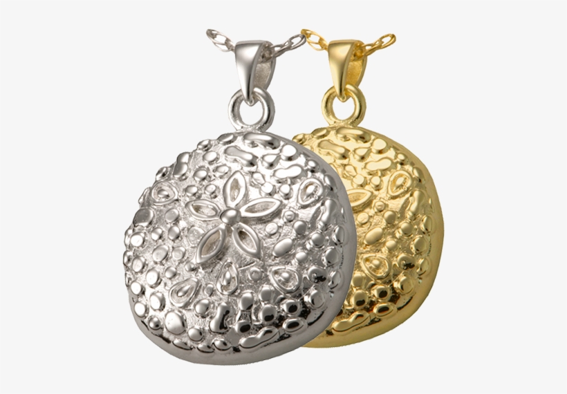 Sand Dollar Cremation Pendant - Sterling Silver Cremation Jewelry - Sand Dollar Necklace, transparent png