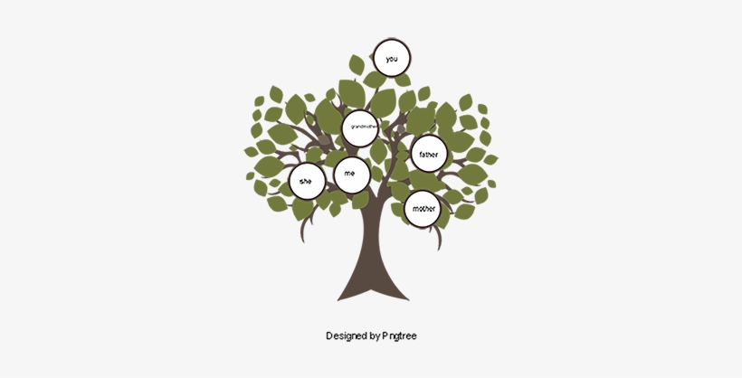 Small Flower Family Tree, Vector Material, Pink Flowers, - Christmas Tree, transparent png