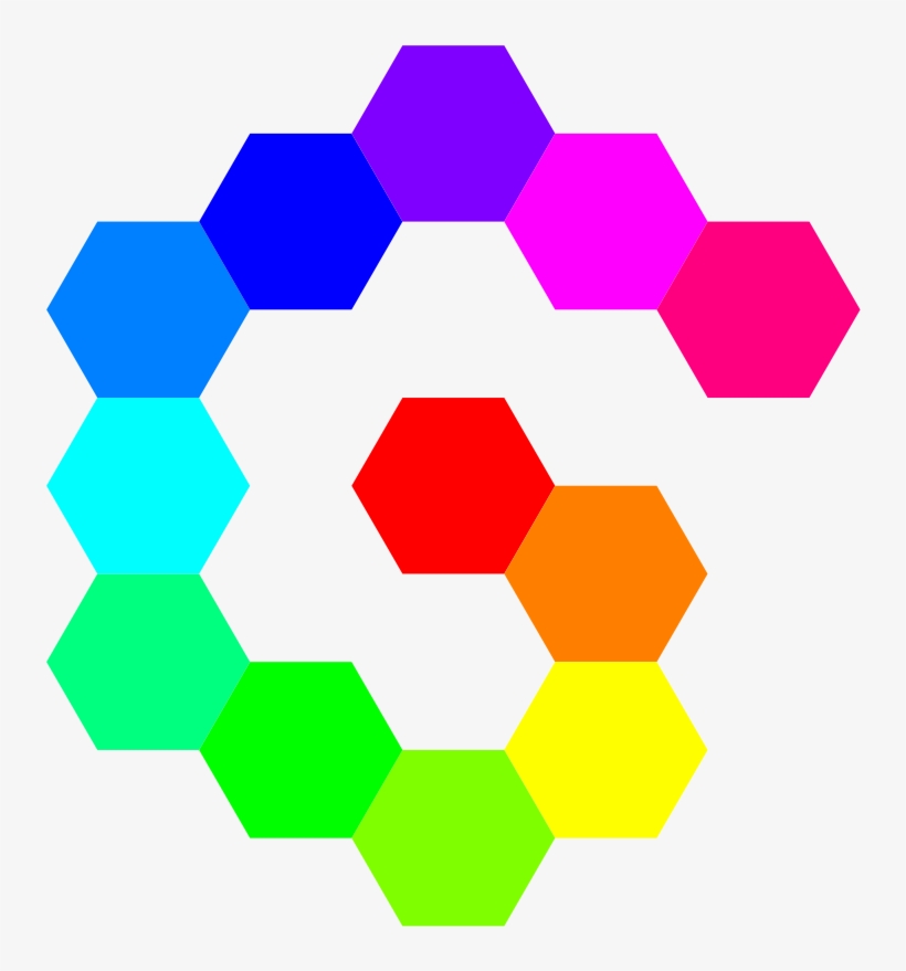How To Set Use 12 Hexagon Spiral Rainbow Clipart, transparent png