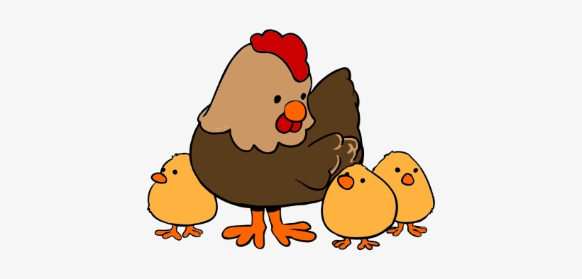 Hen And Chicks Cartoon - Cartoon Hen And Chicks, transparent png