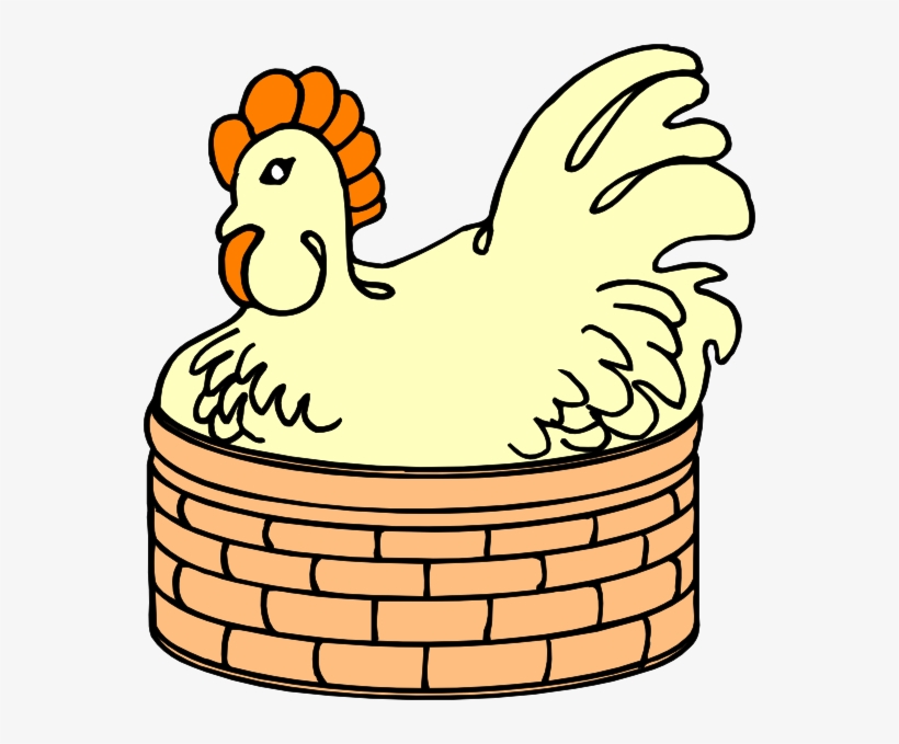 Hen In Basket Svg Clip Arts 558 X 599 Px, transparent png