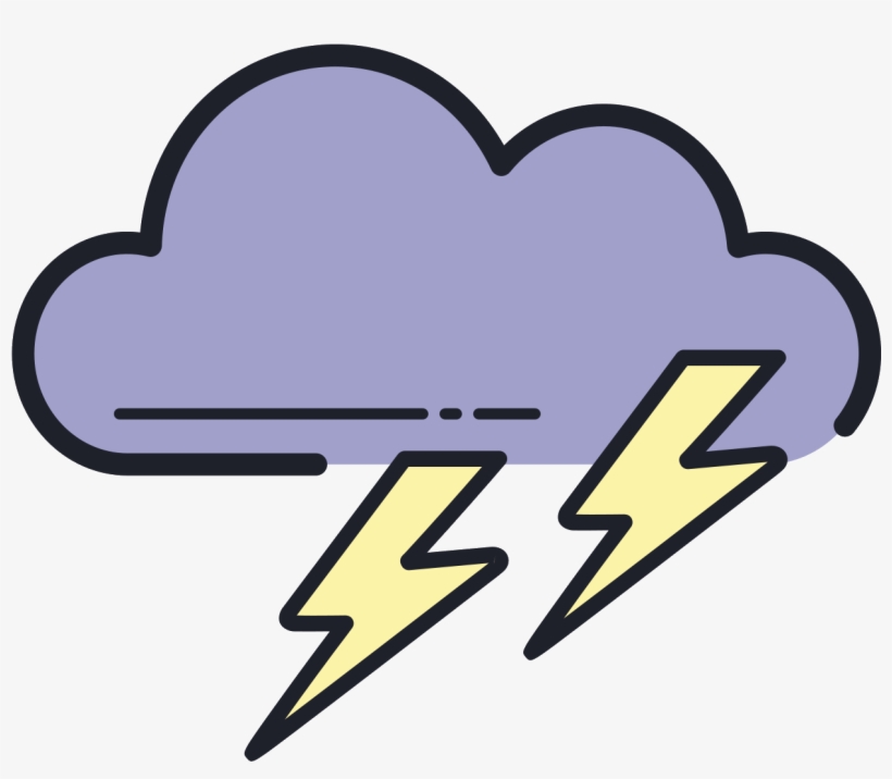 The Icon Is A Stylized Depiction Of A Storm Cloud - Storm, transparent png