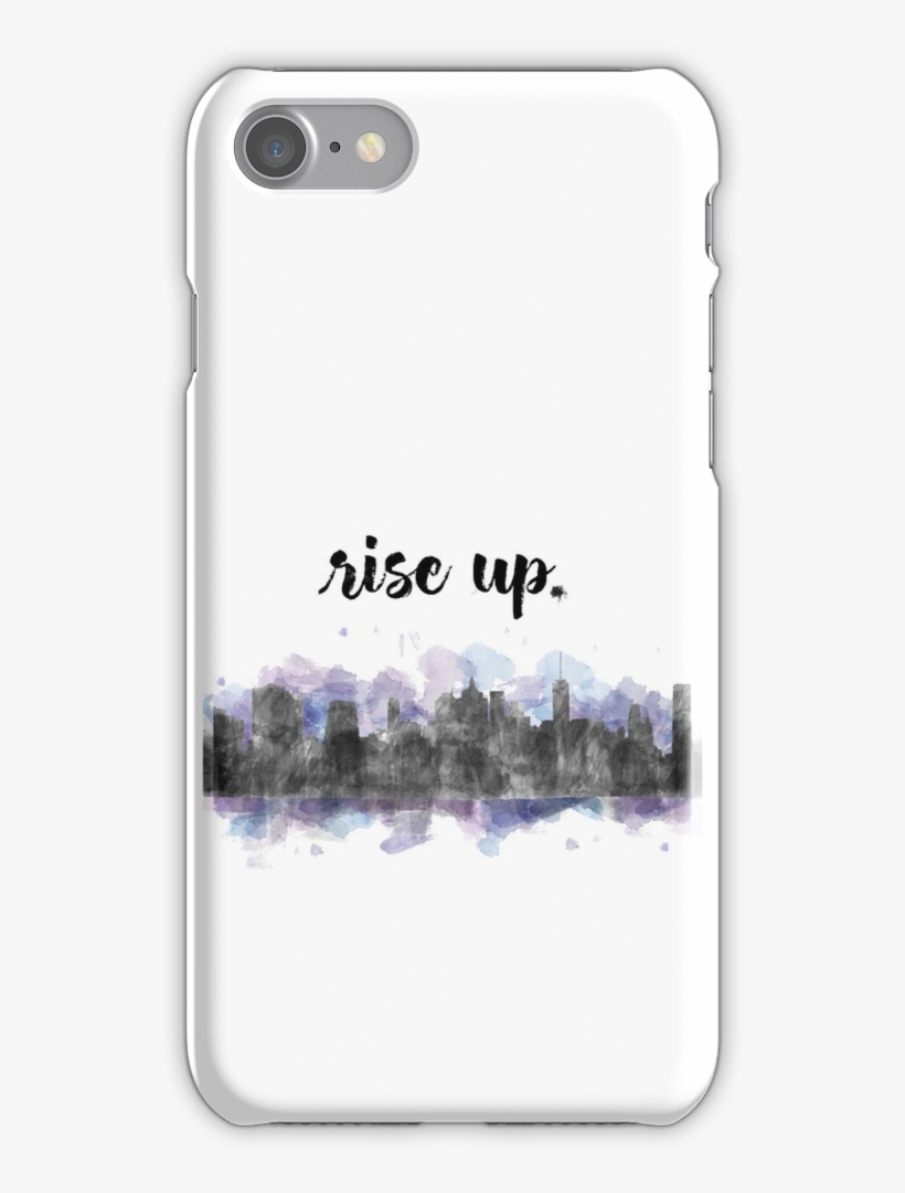 Rise Up Watercolor Nyc Skyline Iphone 7 Snap Case - Billie Eilish Phone Cases, transparent png