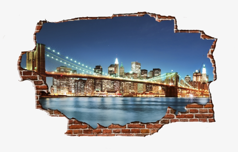 Breaking Wall Brookyln Bridge Nyc - Brooklyn Bridge, transparent png