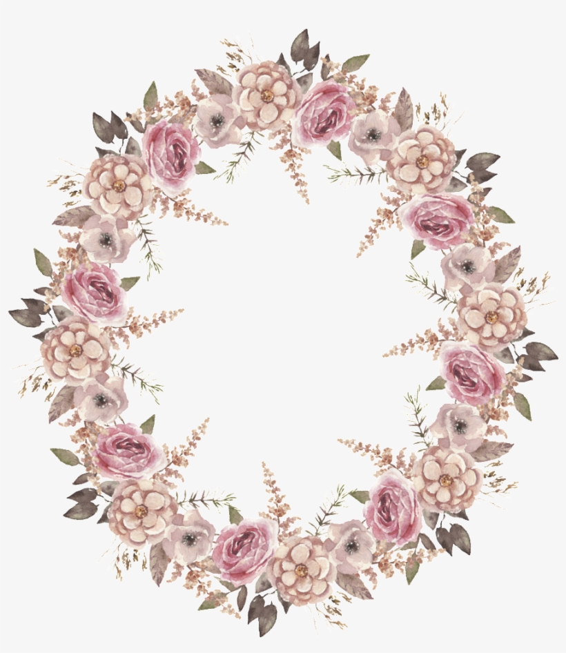 This Backgrounds Is Pink Wedding Wreath Transparent - Wreath, transparent png