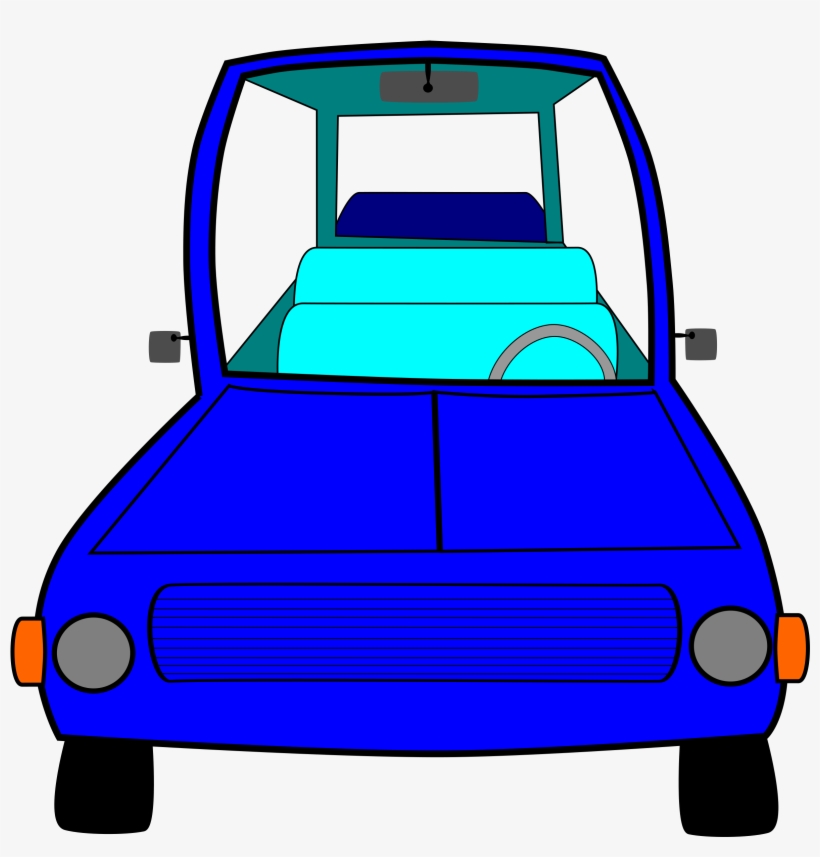 Cartoon Car Images Free Banner Stock - Blue Car Cartoon Front View, transparent png