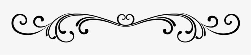 Black Baroque Ornate Divider - Black Design Transparent Background, transparent png