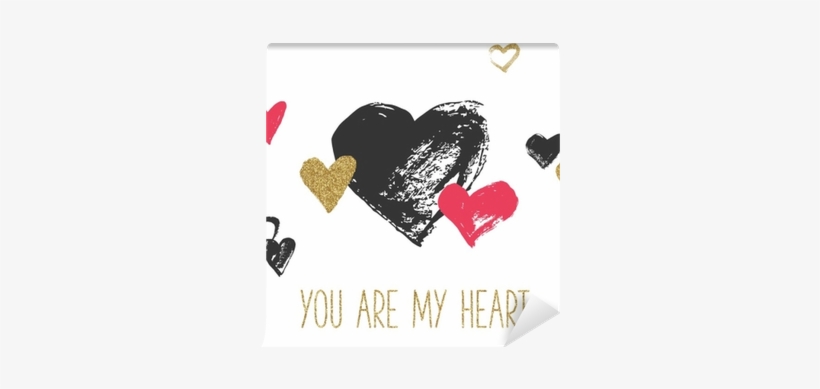 Valentines Day Greeting Card With Hand Drawn Hearts - Greeting Card, transparent png