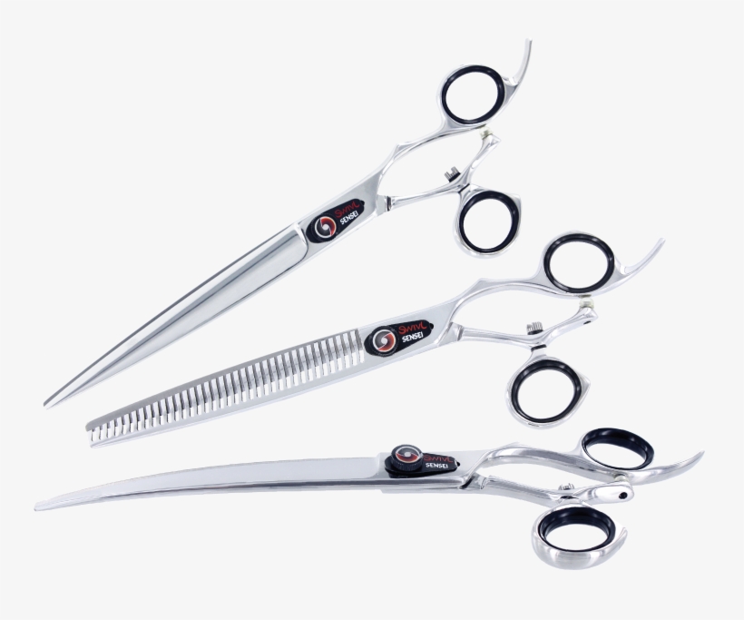 Sensei Swivl Left Handed Curved Shear (8"), transparent png