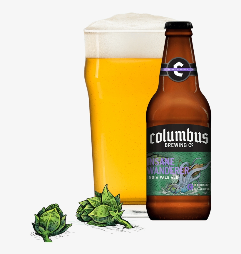 Cbc Insane Wanderer Vol 3 Slide Bottle, Glass, And - Columbus Ipa, 6 Pack, 12 Fl Oz, transparent png