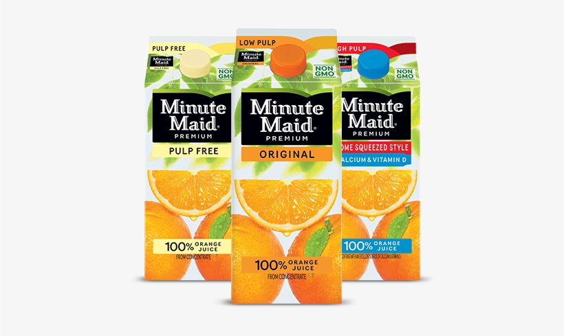 Orange Juice - Minute Maid Premium 100% Orange Juice, Pulp Free -, transparent png