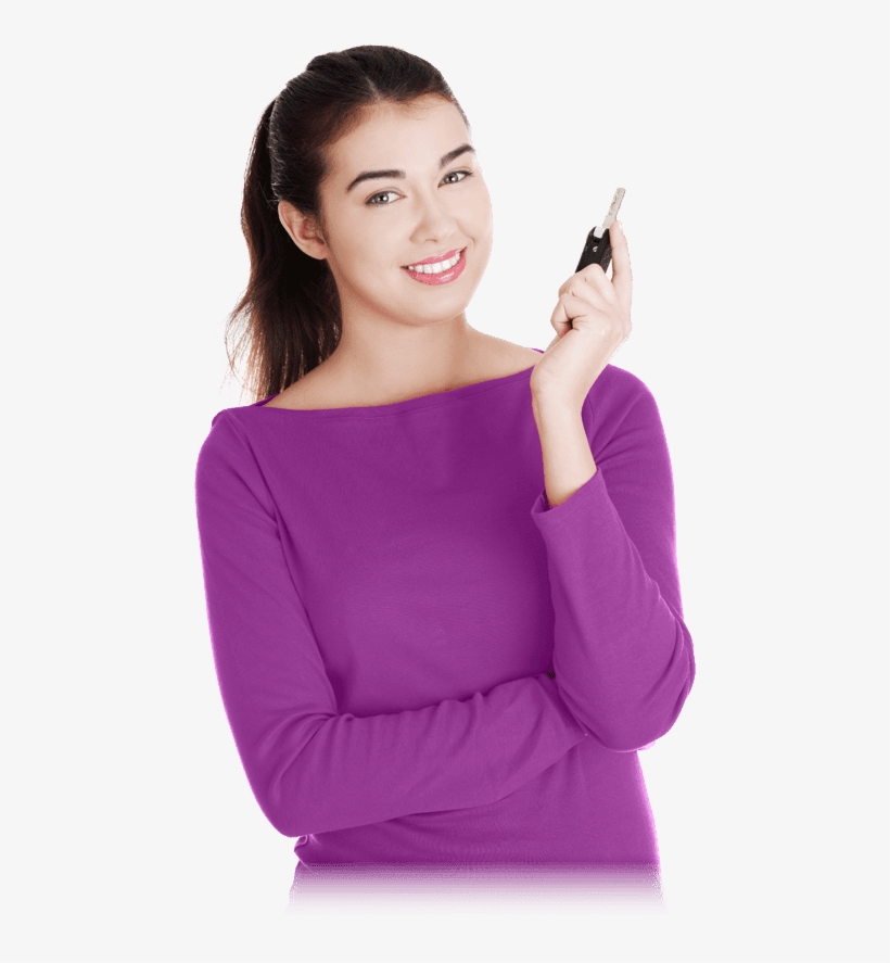 Auto Loans With No Money Down - Girl With Car Key Png, transparent png