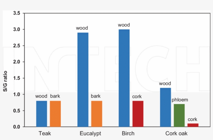Variation Of S/g In Wood And Barks Of Tectona Grandis - Diagram, transparent png